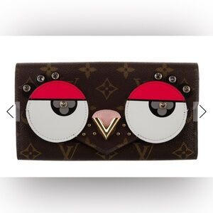 Louis Vuitton monogram coated canvas Sarah owl wallet